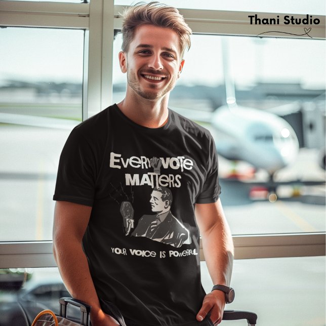 Din röst betyder att det politiska valet är vitt s t shirt (Skapare uppladdad)