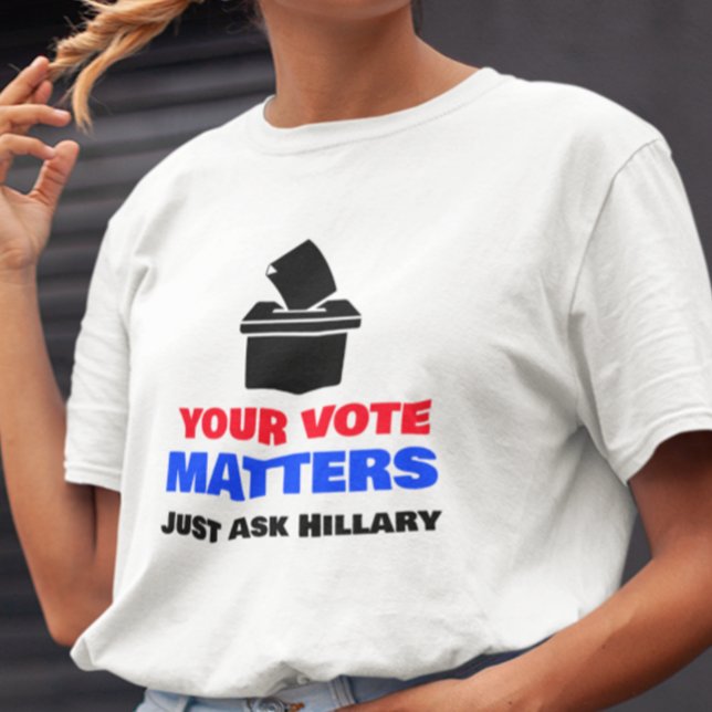 Din röst betyder något, fråga bara Hillary T Shirt (Skapare uppladdad)