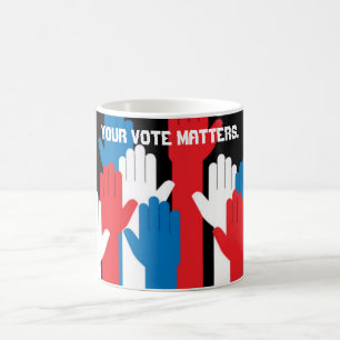 Din röst betyder Patriotic Händer Kaffemugg