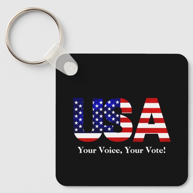 Din röst i valet av Politik, USA Nyckelring (Framsida)