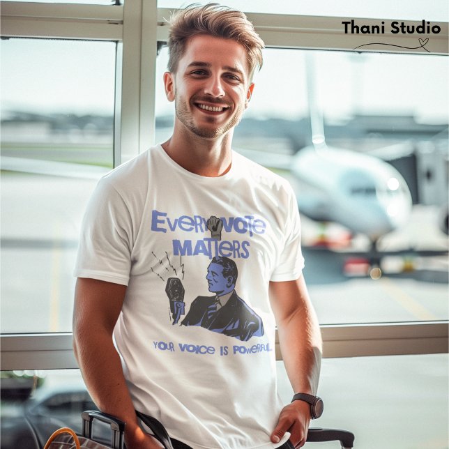 Din röst spelar roll vid val av politisk blått uts t shirt (Skapare uppladdad)