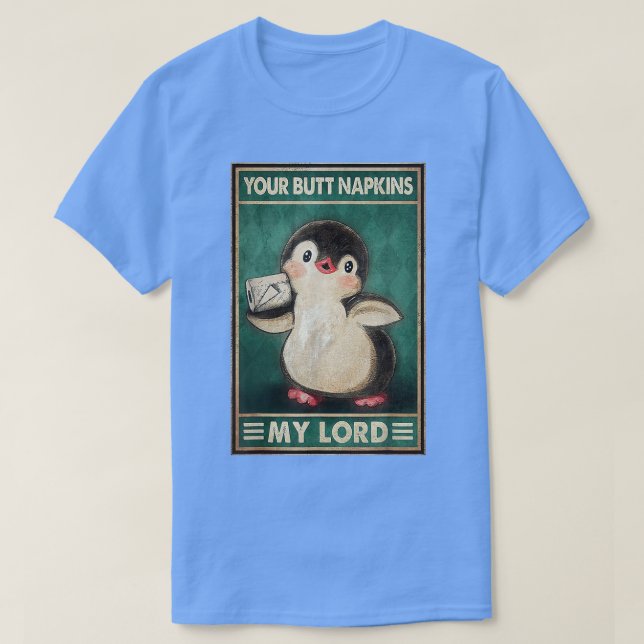 Din rumskamrat blapkins min lord penguins... t shirt (Design framsida)