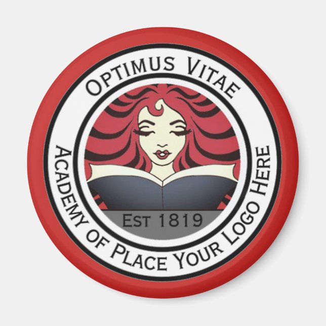 Din runda Logotyp här. Främjande Magnet (Framsidan)