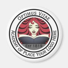 Din runda Logotyp-image här Magnet