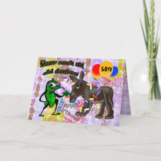 Din så gamla åsna - Grattis på födelsedagen Kort