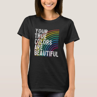 Din sanna Färg är vacker GAY PRIDE bi trans T Shirt