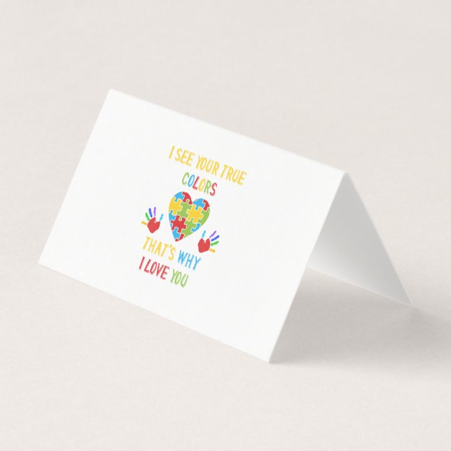 Din sanna Färger Autism Visitkort (Framsida)