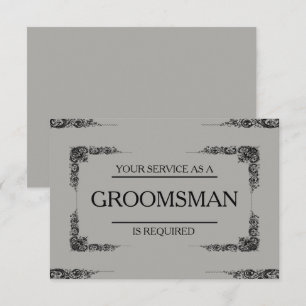 Din Service bes som Groomsman Inbjudningar