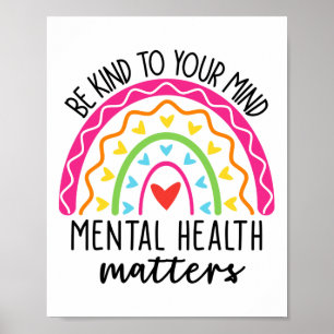 Din sinne leopard Rainbow Mental Health Pr Poster