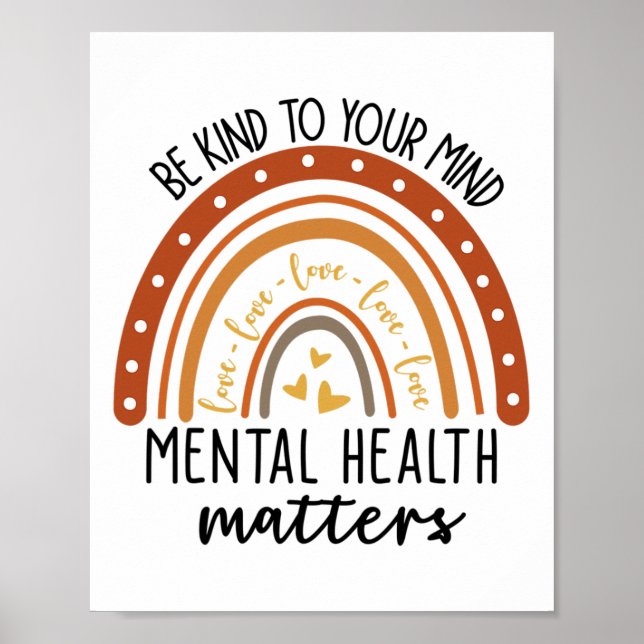 Din sinne leopard Rainbow Mental Health Pr Poster (Framsidan)