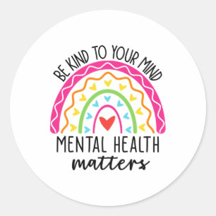Din sinne leopard Rainbow Mental Health Pr Runt Klistermärke