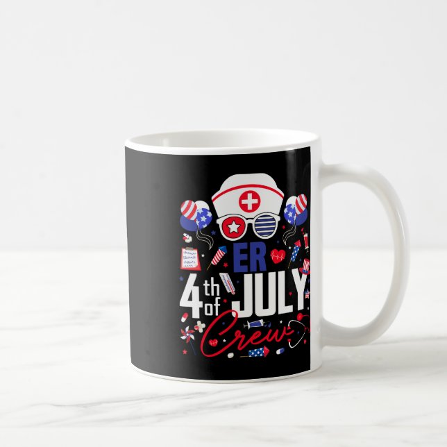 Din sjuksköterska 4:e juli besättning Independence Kaffemugg (Höger)