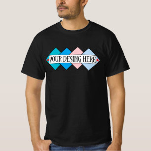 Din skål här, svart Bella Canvas Mockup manar T Shirt