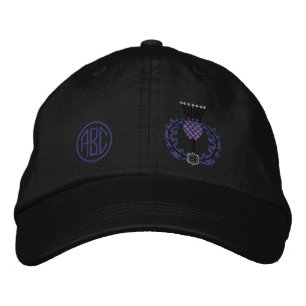 Din skotska Thistle Skottland för Monogram i svar Broderad Keps