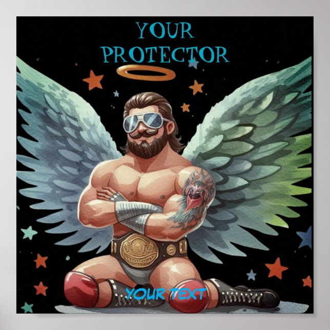 Din skyddsguardian Angel Show Wrestler Poster (Framsidan)