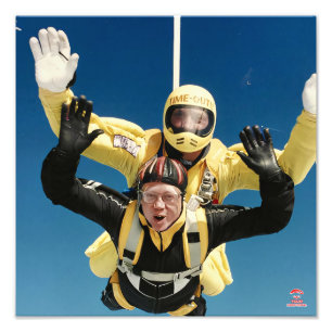 Din Skydive - Fyrkantig fotoutskrift Fototryck