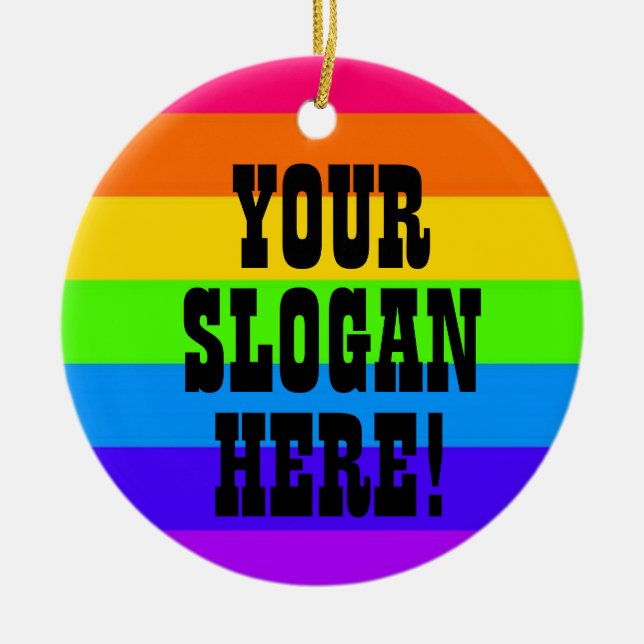 DIN SLOGAN HÄR! JULGRANSPRYDNAD KERAMIK (Framsidan)