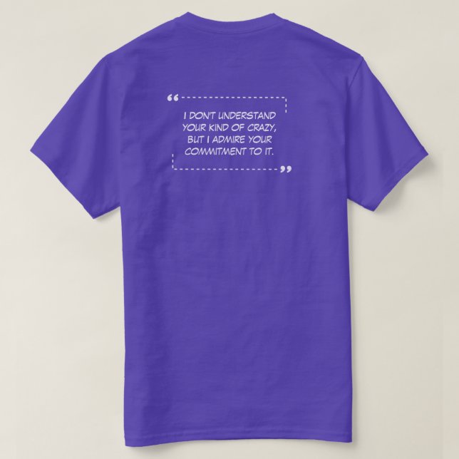 Din Snälla Galna Lila T-Shirt (Design baksida)