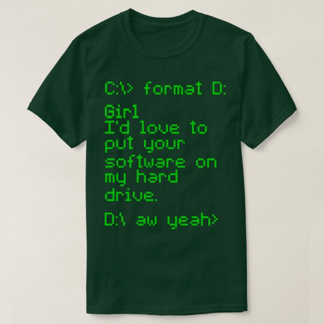 Din Software på hårddisken T Shirt (Design framsida)