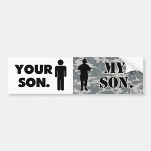 Din son Min son-armés militära Mamma-Pappa Bildekal