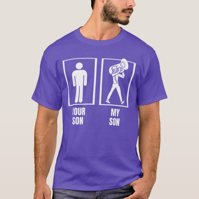 Din Son Min Sonuba Pappa Mamma Roligaste present T Shirt (Framsida)