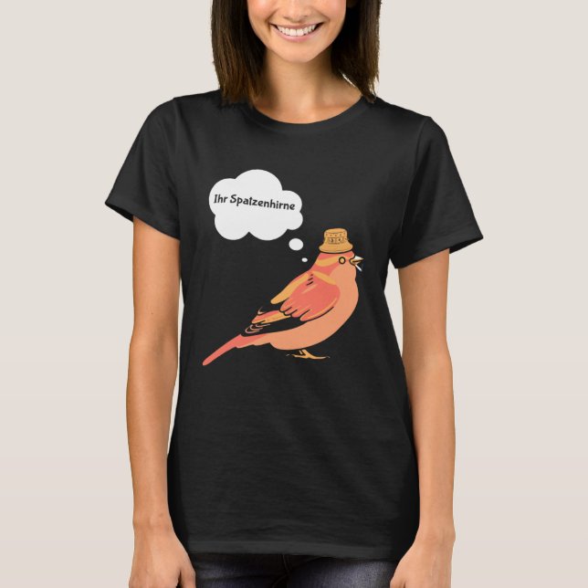 Din Sparrow Bird Tit Bird T Shirt (Framsida)
