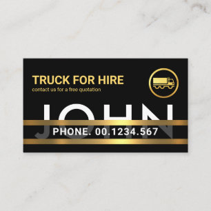 Din Speciella Namn Guld Linjer Trucker Visitkort