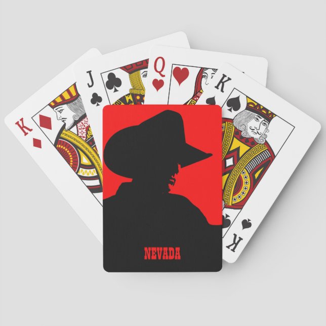 DIN STATLIGA anpassadetextCowboy Spelkort (Baksidan)