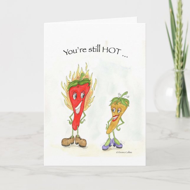Din stilla Hett-paprika - födelsekort Kort (Framsida)
