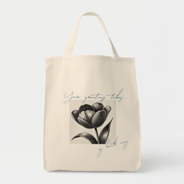 "Din storhet - inspirationspumpen för tulip Tote B Tygkasse (Framsidan)