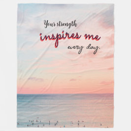 Din styrka stimulerar mig varje dag, medel fleecefilt