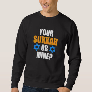 Din Sukkah Eller Min Judisk Hanukkah Jud Familj Gr Lång Ärmad Tröja