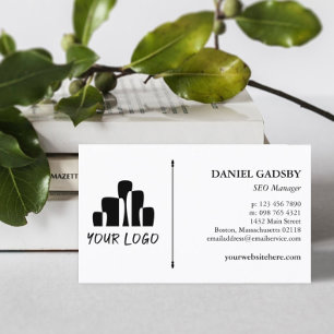 Din svartvita Logotyp-minimalistisk Visitkort