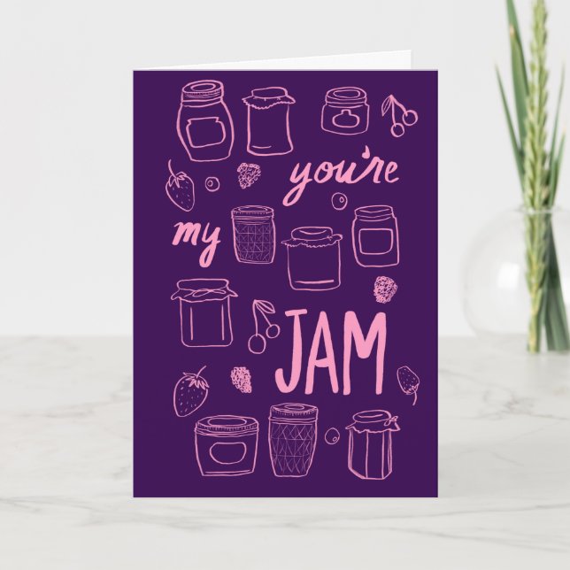 DIN SYLT Cute Burk Illustration Valentines day Kort (Framsida)