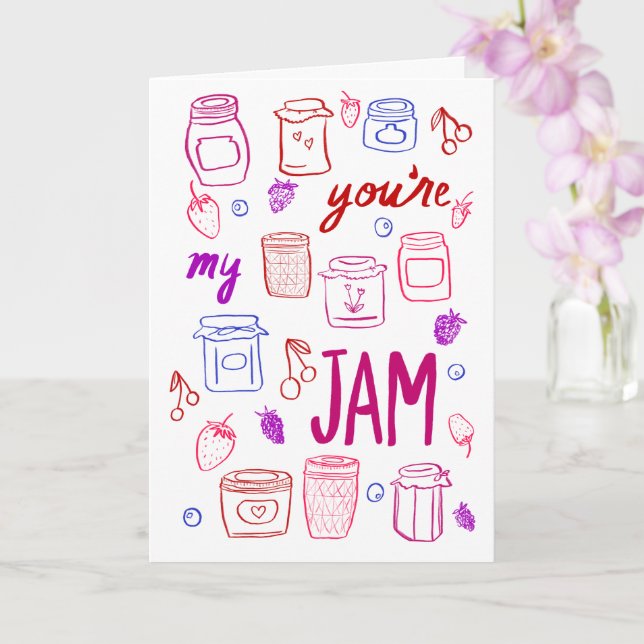 DIN SYLT Cute Burk Illustration Valentines day Kort (Orkide)