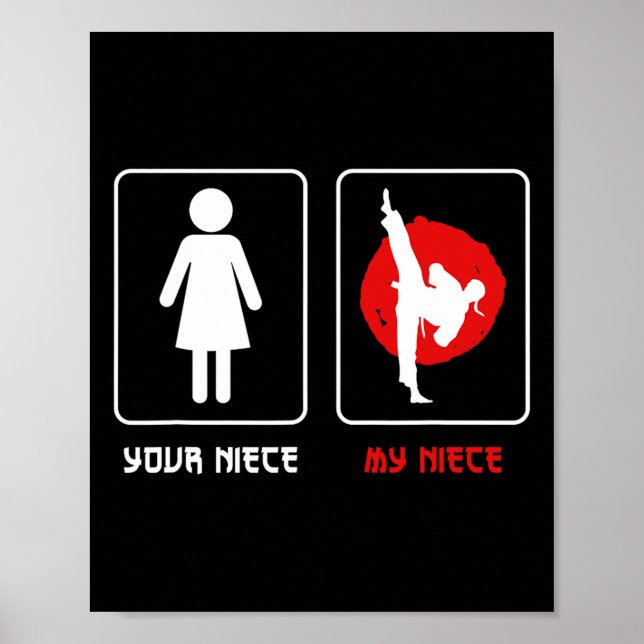 Din systerdotter min systerdotter karate farbror s poster (Framsidan)