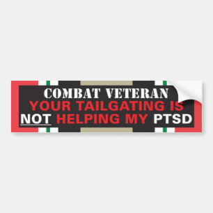 Din Tailgating är INTE portionen min PTSD - Irak Bildekal