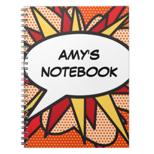 Din Tal-Roligt för meddelandebubblor, Retro Teckna Anteckningsbok