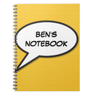 Din Tal-Roligt för meddelandebubblor, Retro Teckna Anteckningsbok