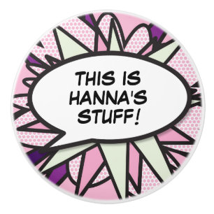 Din Tal-Roligt för meddelandebubblor, Retro Teckna Knopp