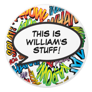 Din Tal-Roligt för meddelandebubblor, Retro Teckna Knopp