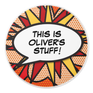 Din Tal-Roligt för meddelandebubblor, Retro Teckna Knopp