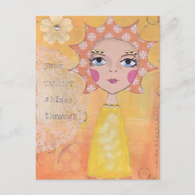 Din talang skiner genom vykort (Framsida)