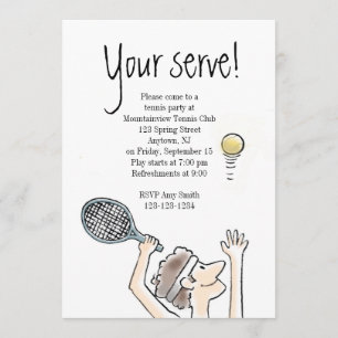 Din  tennis-inbjudan inbjudningar