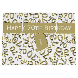 Din text: 70:e födelsedag Guld nummer 70 Mönster