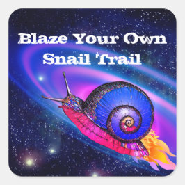 Din text blanka ditt eget spår Galaxy Snigel Space Fyrkantigt Klistermärke