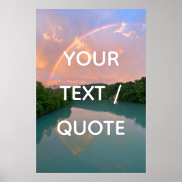 DIN TEXT/CITAT ANPASSA PERSONLIG SOLNEDGÅNG SJÖ POSTER