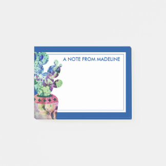 Din text | Cute Succult Cactus Post-it Block