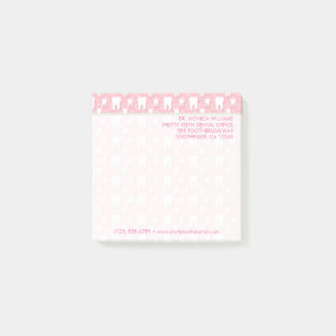 Din text Cute Teeth Dental Office Post-it Block