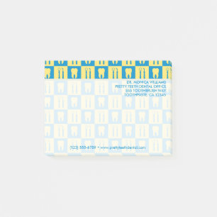 Din text Cute Teeth Dental Office Post-it Block